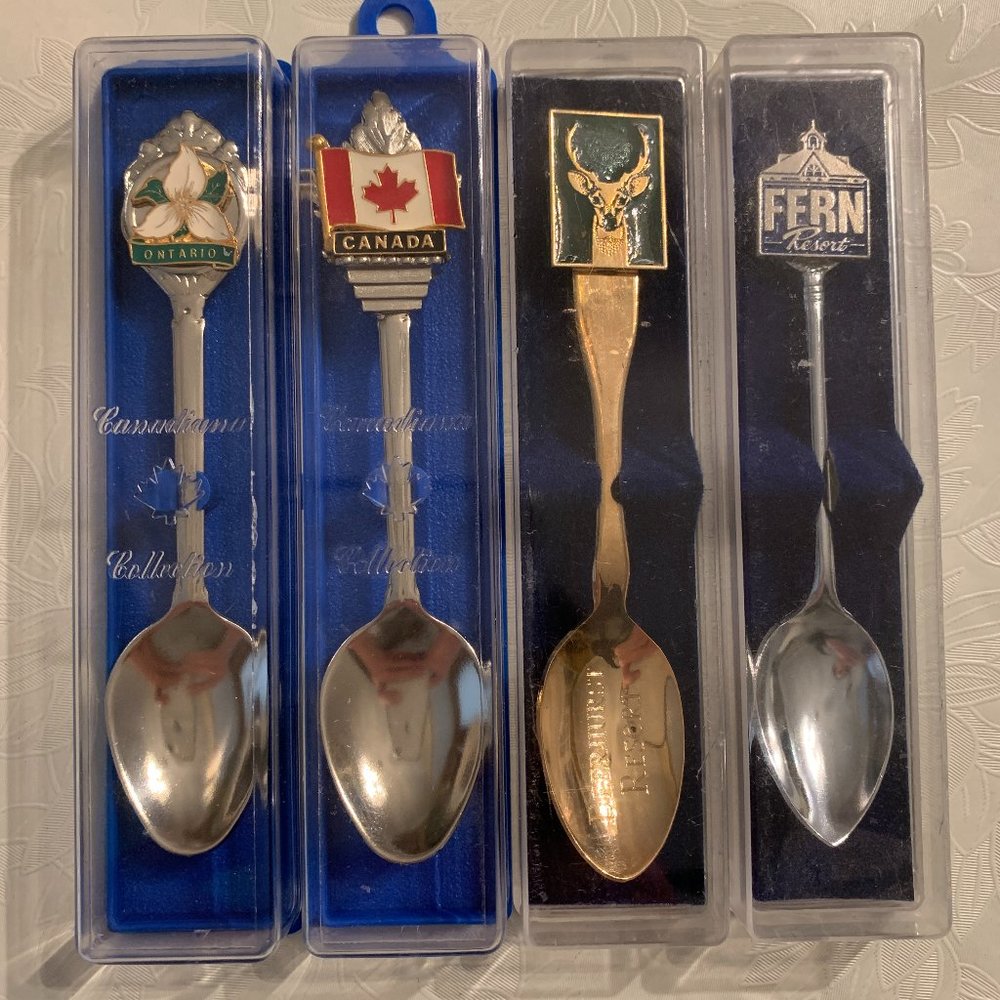 Lot of 4: Canada collector spoons